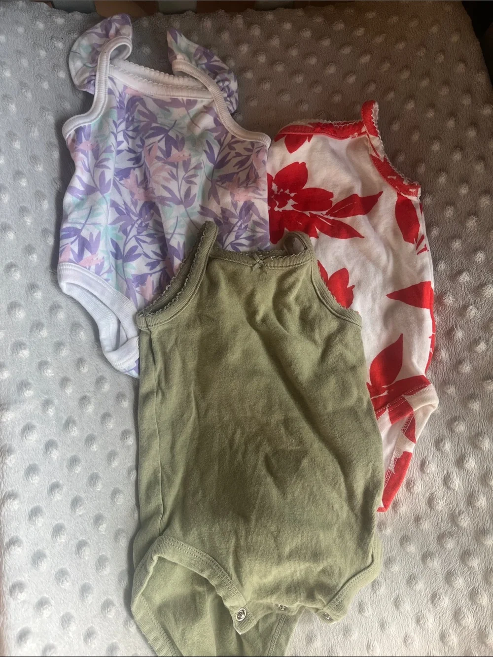 Kids Sleeveless One-Piece Bodysuit -3 pack